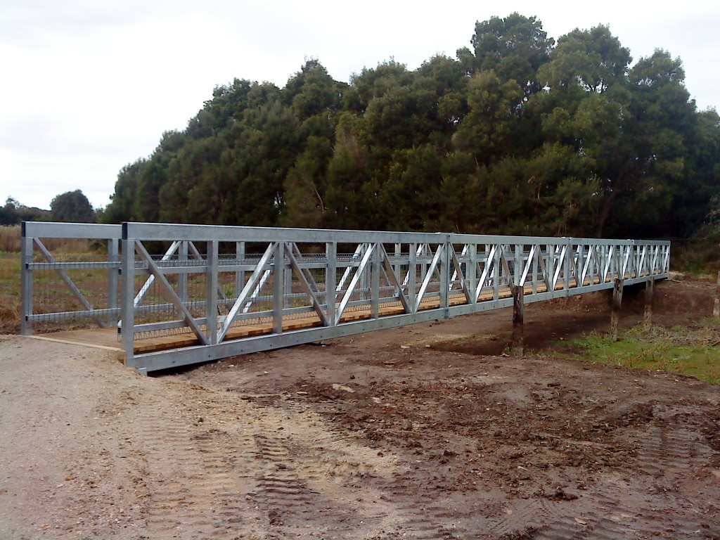 steel pedestrian bridge